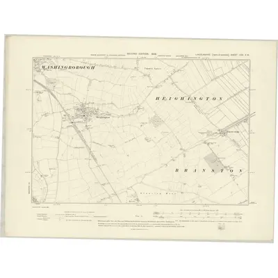 1904 Map of Lincolnshire LXXI.SW, 1906 Print