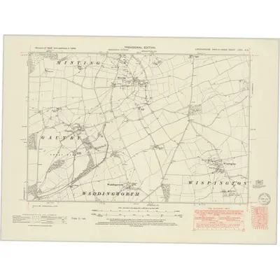 1948 Map of Lincolnshire LXXII.NE, 1950 Print