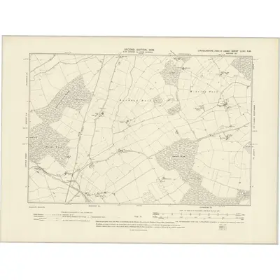 1904 Map of Lincolnshire LXXII.NW, 1906 Print