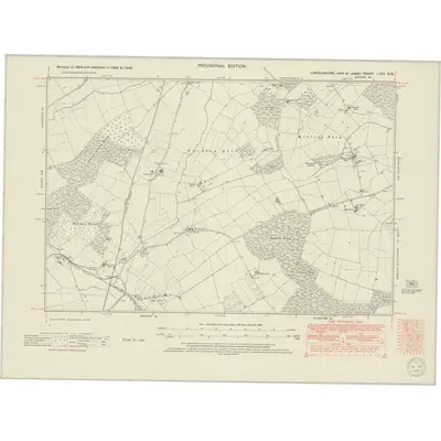 1946 Map of Lincolnshire LXXII.NW, 1950 Print