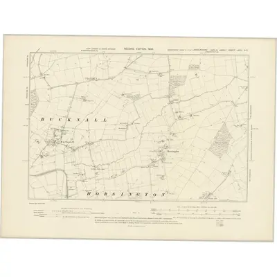 1904 Map of Lincolnshire LXXII.SE, 1906 Print