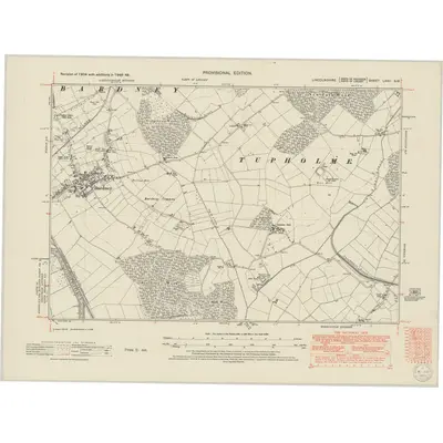 1946 Map of Lincolnshire LXXII.SW, 1950 Print
