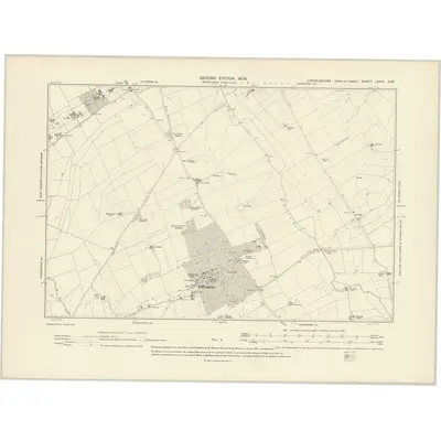 1904 Map of Lincolnshire LXXIII.NW, 1906 Print