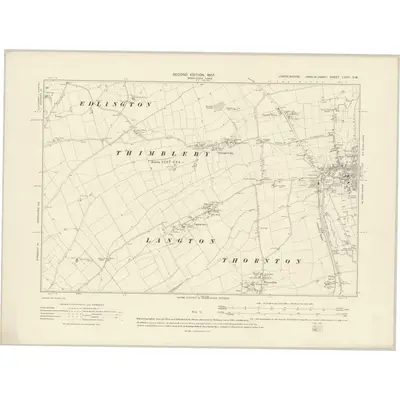 1904 Map of Lincolnshire LXXIII.SW, 1907 Print