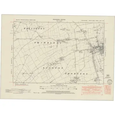 1946 Map of Lincolnshire LXXIII.SW, 1951 Print