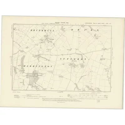 1904 Map of Lincolnshire LXXIV.NE, 1906 Print