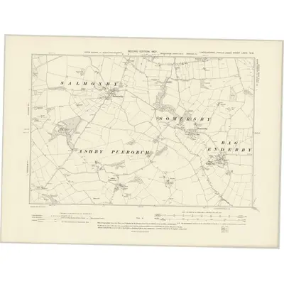 1904 Map of Lincolnshire LXXIV.NW, 1907 Print