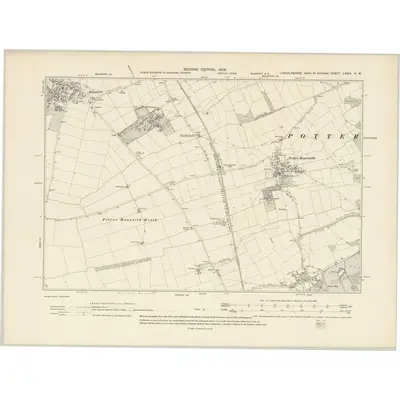 1904 Map of Lincolnshire LXXIX.NW, 1906 Print