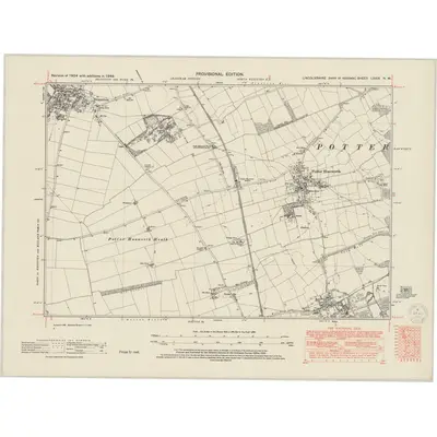 1946 Map of Lincolnshire LXXIX.NW, 1950 Print