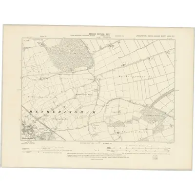 1904 Map of Lincolnshire LXXIX.SE, 1907 Print