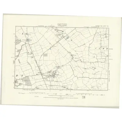 1887 Map of Lincolnshire LXXV.NE, 1888 Print