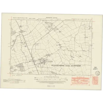 1946 Map of Lincolnshire LXXV.NE, 1951 Print