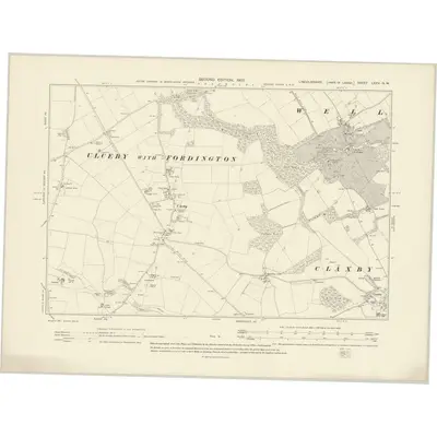 1904 Map of Lincolnshire LXXV.NW, 1907 Print