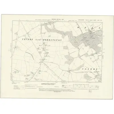 1904 Map of Lincolnshire LXXV.NW, 1931 Print