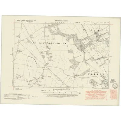 1946 Map of Lincolnshire LXXV.NW, 1951 Print