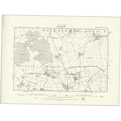1887 Map of Lincolnshire LXXV.SE, 1888 Print