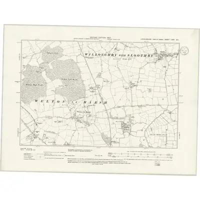1905 Map of Lincolnshire LXXV.SE, 1939 Print