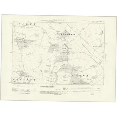 1904 Map of Lincolnshire LXXV.SW, 1931 Print