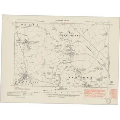 1946 Map of Lincolnshire LXXV.SW, 1951 Print