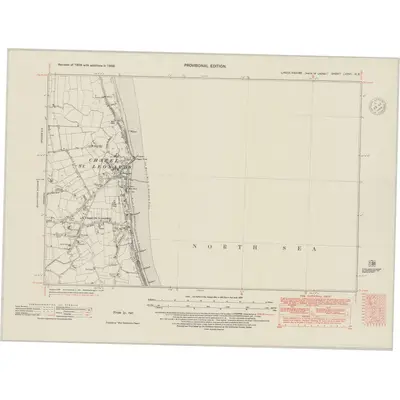 1938 Map of Lincolnshire LXXVI.NE, 1948 Print