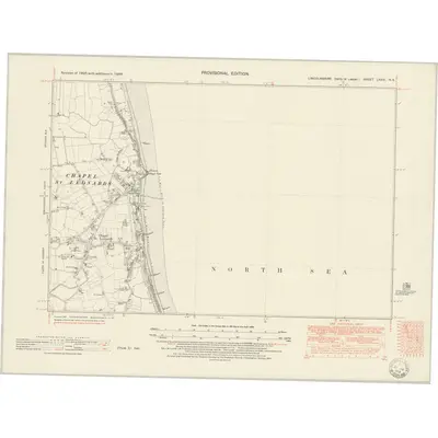 1946 Map of Lincolnshire LXXVI.NE, 1951 Print