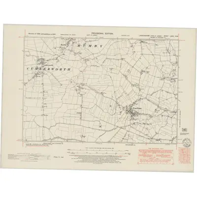 1946 Map of Lincolnshire LXXVI.NW, 1951 Print