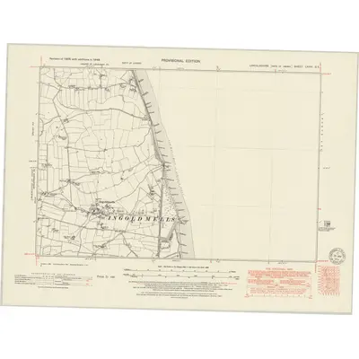 1948 Map of Lincolnshire LXXVI.SE, 1951 Print