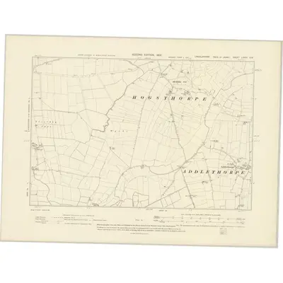 1905 Map of Lincolnshire LXXVI.SW, 1907 Print