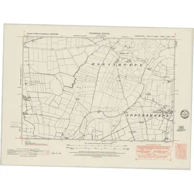 1946 Map of Lincolnshire LXXVI.SW, 1951 Print