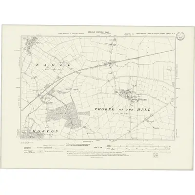 1904 Map of Lincolnshire LXXVII.NE, 1933 Print