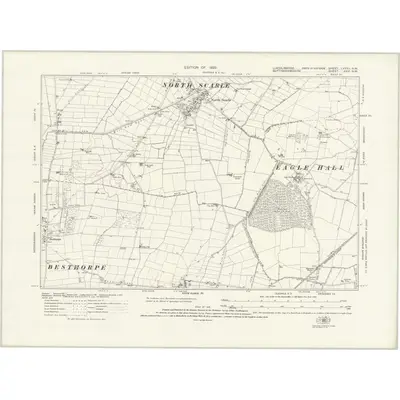 1915 Map of Lincolnshire LXXVII.NW, 1931 Print