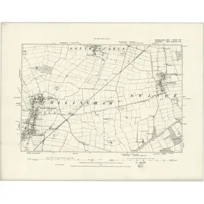 1883 Map of Lincolnshire LXXVII.SW, 1888 Print