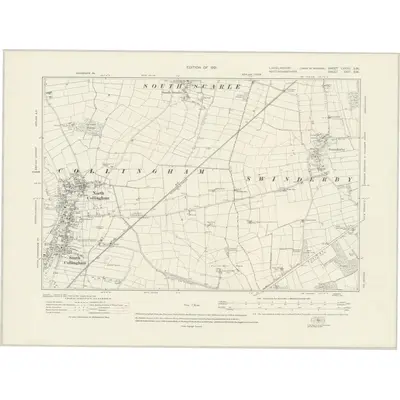 1915 Map of Lincolnshire LXXVII.SW, 1921 Print