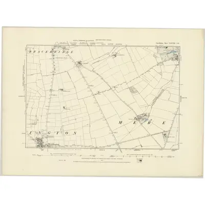 1886 Map of Lincolnshire LXXVIII.NE, 1887 Print