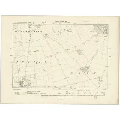 1904 Map of Lincolnshire LXXVIII.NE, 1906 Print