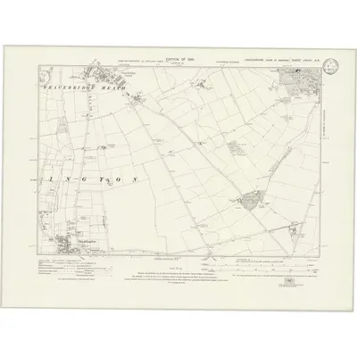 1929 Map of Lincolnshire LXXVIII.NE, 1932 Print