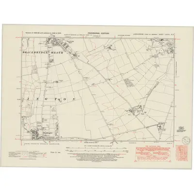 1946 Map of Lincolnshire LXXVIII.NE, 1950 Print