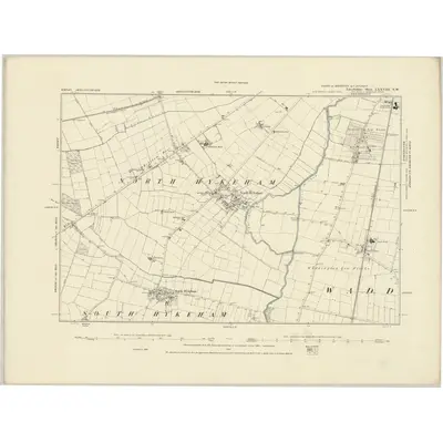 1886 Map of Lincolnshire LXXVIII.NW, 1887 Print