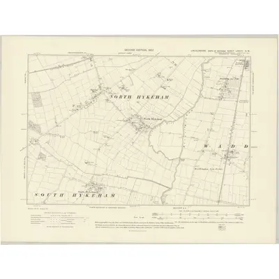 1904 Map of Lincolnshire LXXVIII.NW, 1907 Print