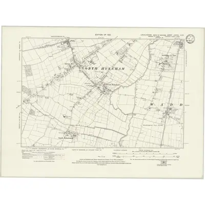 1929 Map of Lincolnshire LXXVIII.NW, 1932 Print