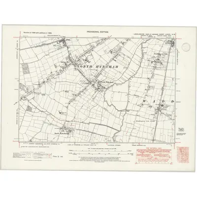 1938 Map of Lincolnshire LXXVIII.NW, 1947 Print