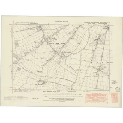 1947 Map of Lincolnshire LXXVIII.NW, 1949 Print