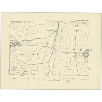 1886 Map of Lincolnshire LXXVIII.SW, 1887 Print