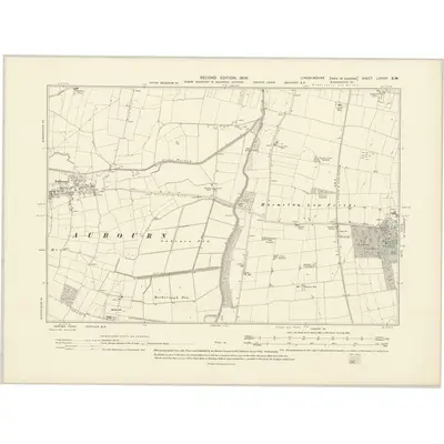 1904 Map of Lincolnshire LXXVIII.SW, 1906 Print