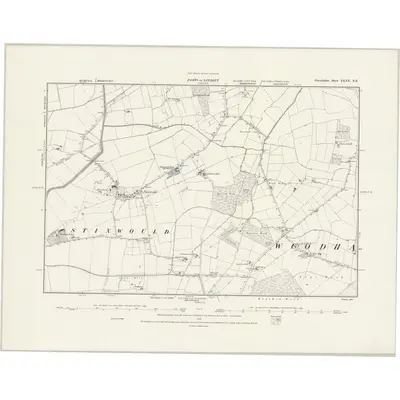 1887 Map of Lincolnshire LXXX.NE, 1888 Print