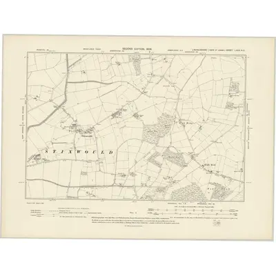 1904 Map of Lincolnshire LXXX.NE, 1906 Print