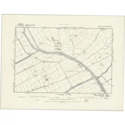 1887 Map of Lincolnshire LXXX.NW, 1888 Print