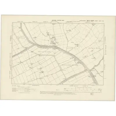 1904 Map of Lincolnshire LXXX.NW, 1907 Print