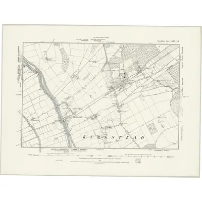 1887 Map of Lincolnshire LXXX.SE, 1888 Print