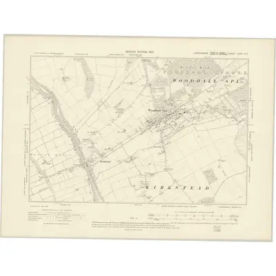 1904 Map of Lincolnshire LXXX.SE, 1907 Print